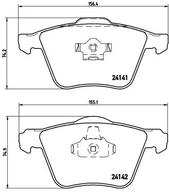 Brake Pad Set, disc brake (Front axle)  Art. P86018