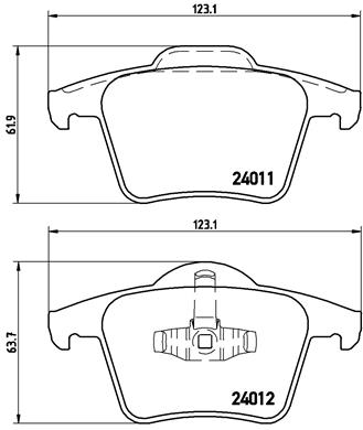 Brake Pad Set, disc brake (Rear axle)  Art. P86019