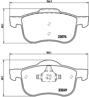 Brake Pad Set, disc brake (Front axle)  Art. P86020