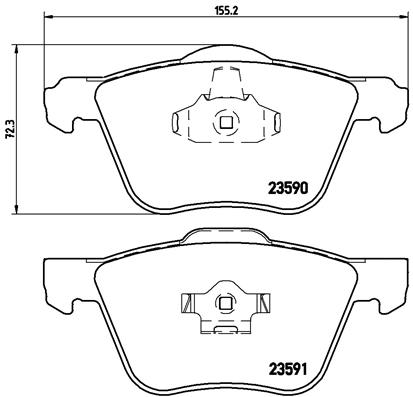 Brake Pad Set, disc brake (Front axle)  Art. P86022