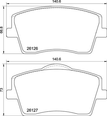 Brake Pad Set, disc brake (Front axle)  Art. P86031