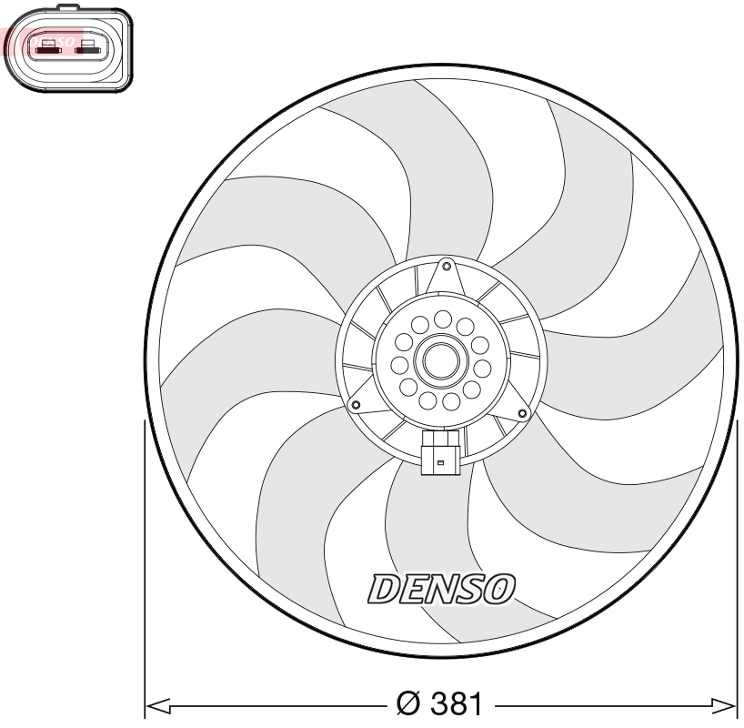 Fan, engine cooling  Art. DER02006