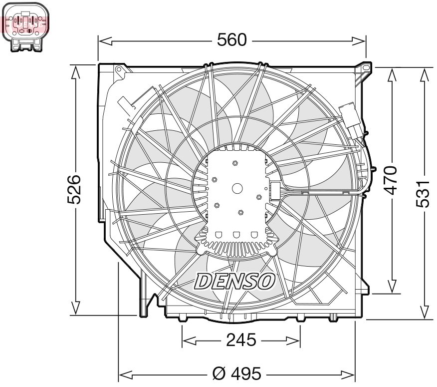 Fan, engine cooling  Art. DER05008