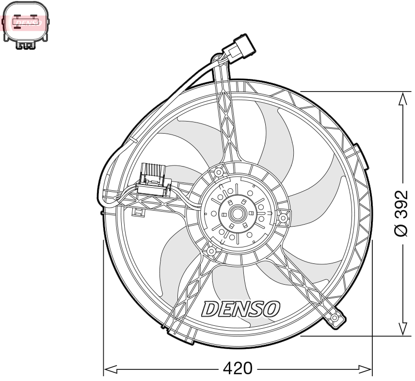 Fan, engine cooling  Art. DER05009