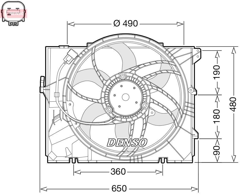 Fan, engine cooling  Art. DER05011