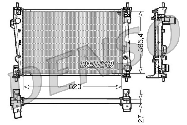 Radiator, engine cooling  Art. DRM01006