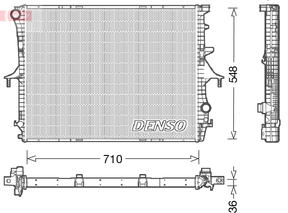 Radiator, engine cooling  Art. DRM02026