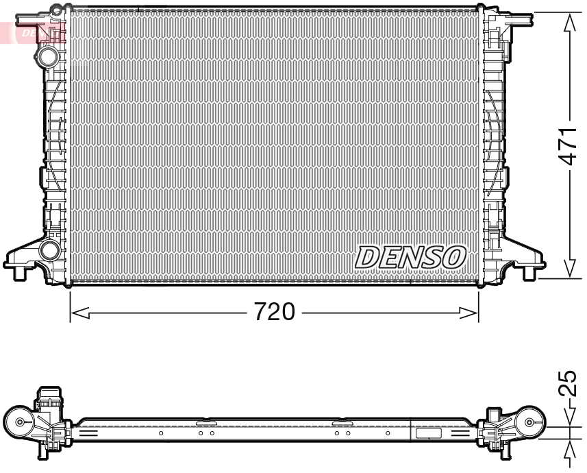 Radiator, engine cooling  Art. DRM02043