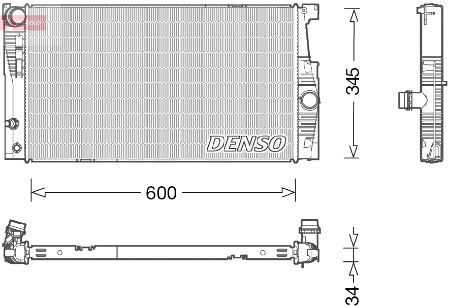 Radiator, engine cooling  Art. DRM05005