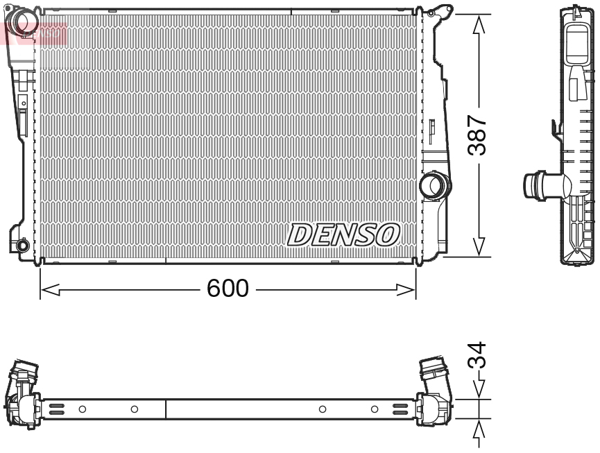 Radiator, engine cooling  Art. DRM05006