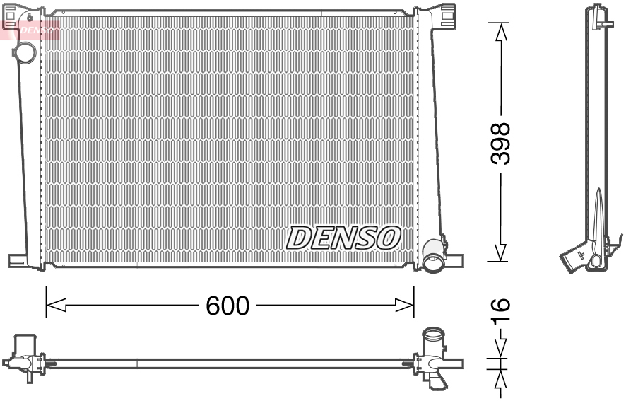 Radiator, engine cooling (Front, bottom)  Art. DRM05007