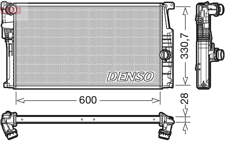 Radiator, engine cooling (735454)  Art. DRM05015