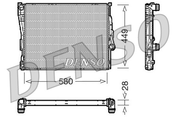 Radiator, engine cooling  Art. DRM05069