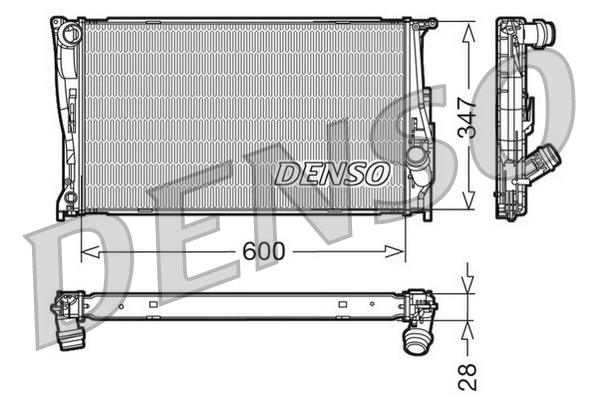 Radiator, engine cooling  Art. DRM05111