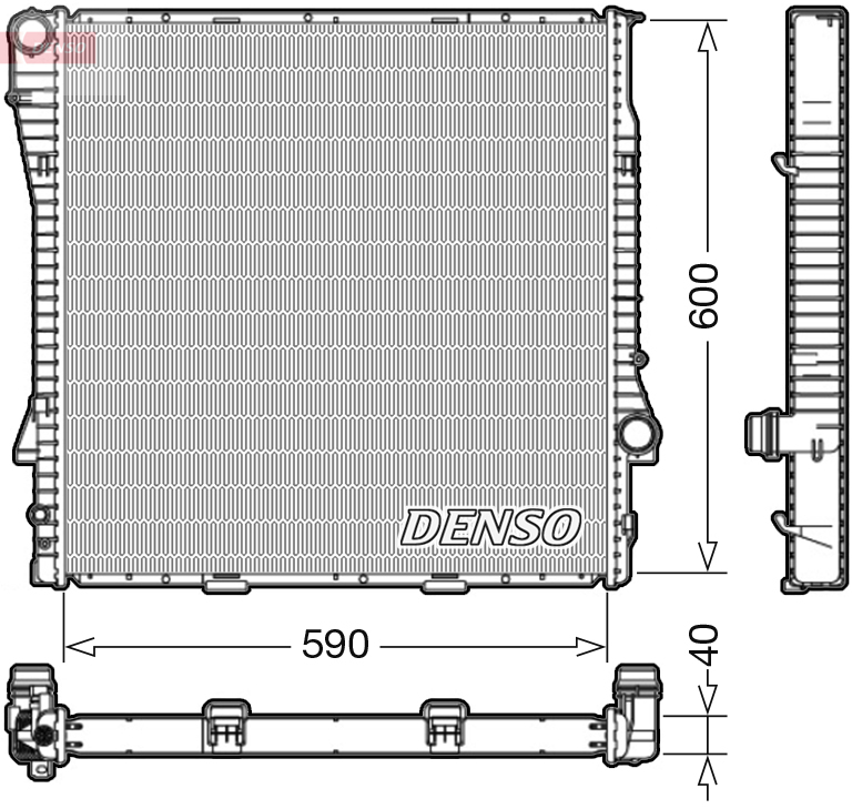 Radiator, engine cooling (Double cloth)  Art. DRM05112