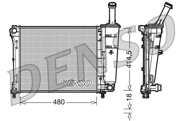 Radiator, engine cooling  Art. DRM09161