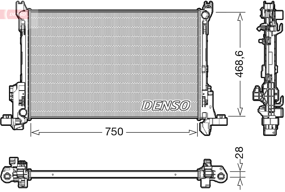 Radiator, engine cooling  Art. DRM09174