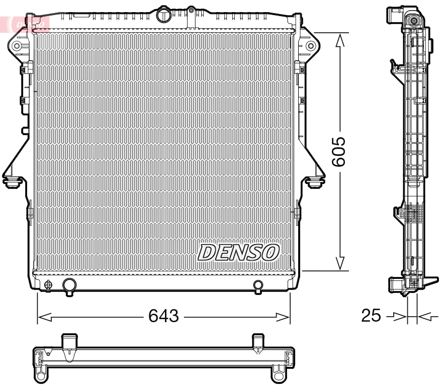 Radiator, engine cooling (Manual / accessory auto. gearing)  Art. DRM10119