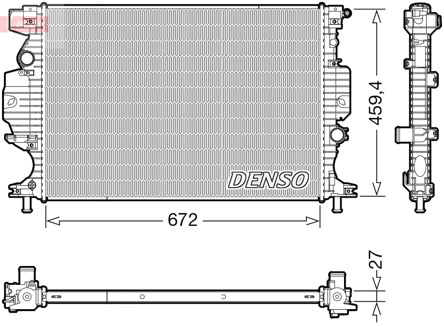 Radiator, engine cooling (Double cloth)  Art. DRM10120