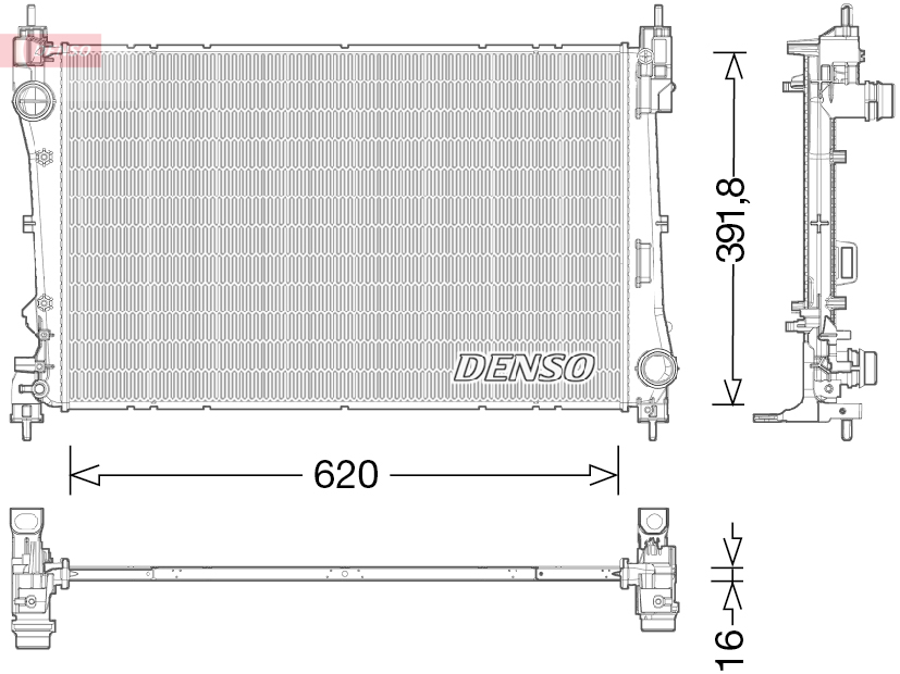 Radiator, engine cooling  Art. DRM13017