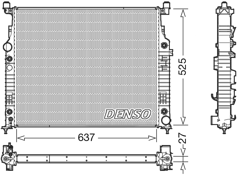 Radiator, engine cooling (Double cloth)  Art. DRM17056