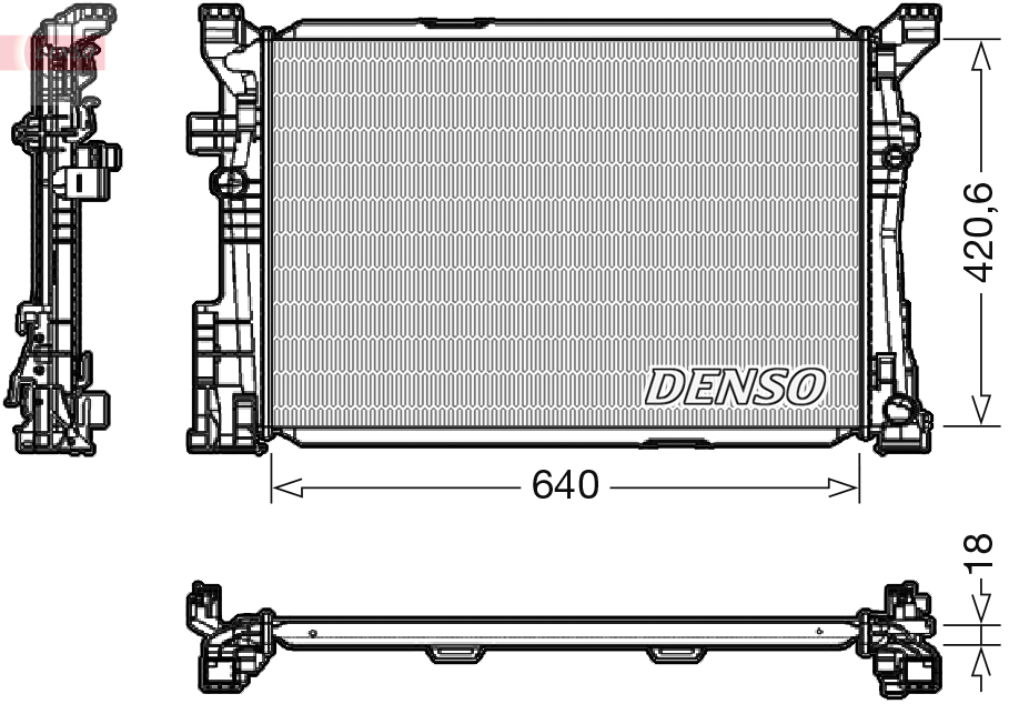 Radiator, engine cooling  Art. DRM17096