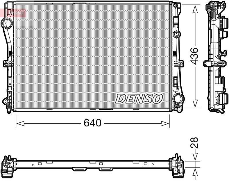 Radiator, engine cooling  Art. DRM17103