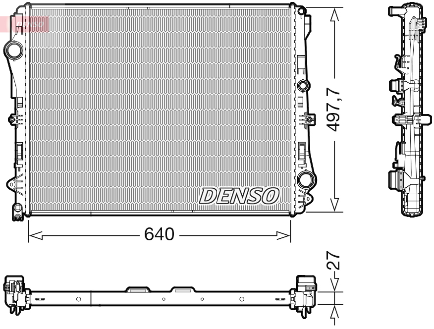 Radiator, engine cooling  Art. DRM17116