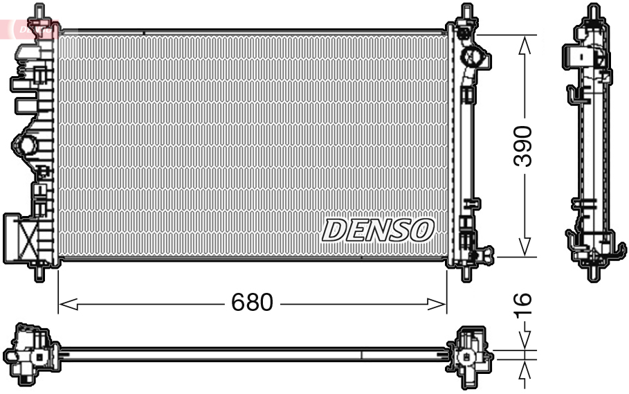 Radiator, engine cooling (Double cloth)  Art. DRM20111