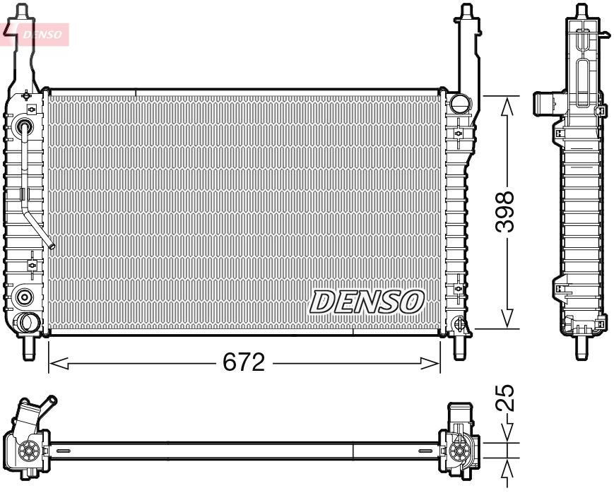 Radiator, engine cooling (Double cloth)  Art. DRM20123