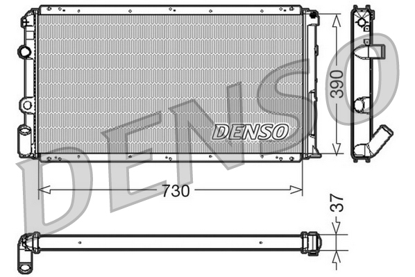 Radiator, engine cooling  Art. DRM23091