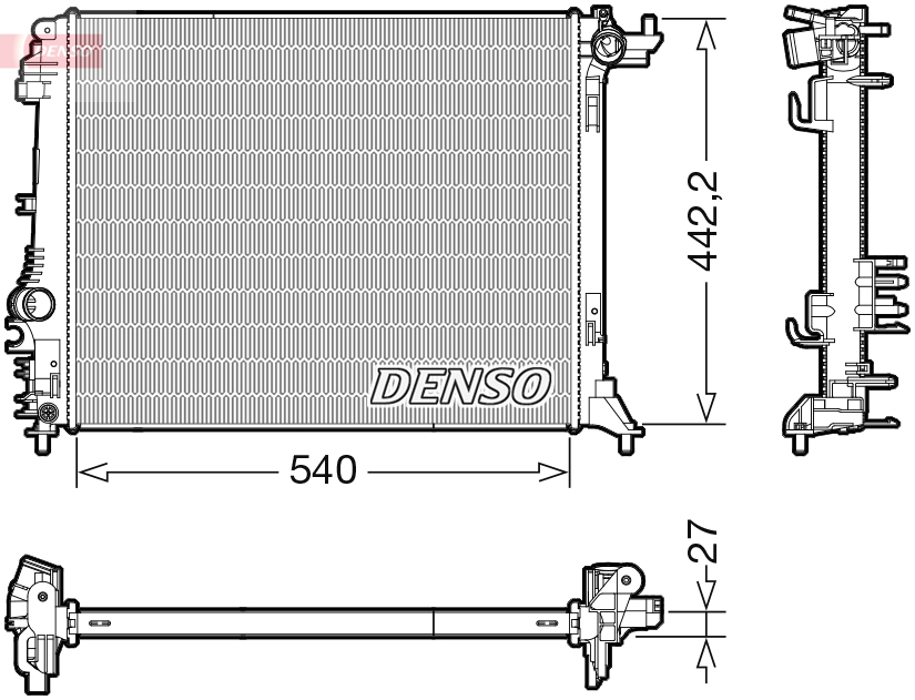 Radiator, engine cooling  Art. DRM23114