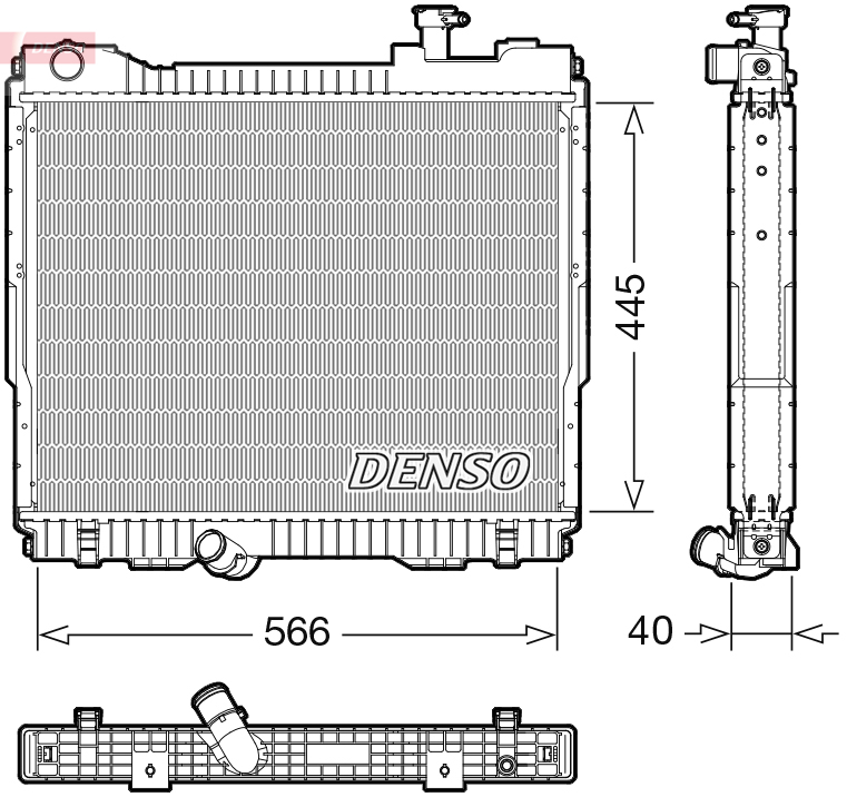 Radiator, engine cooling (Gearing)  Art. DRM23119