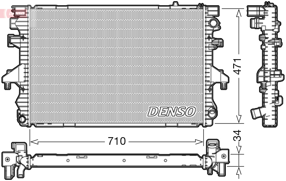 Radiator, engine cooling (Double cloth)  Art. DRM32040