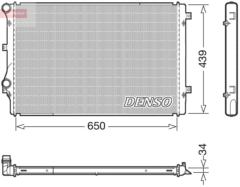 Radiator, engine cooling (Double cloth)  Art. DRM32041