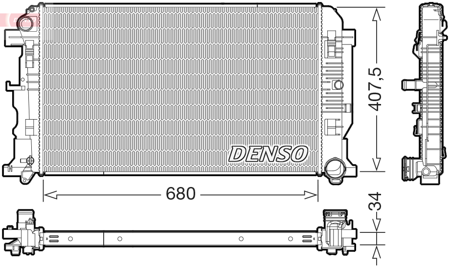 Radiator, engine cooling  Art. DRM32053