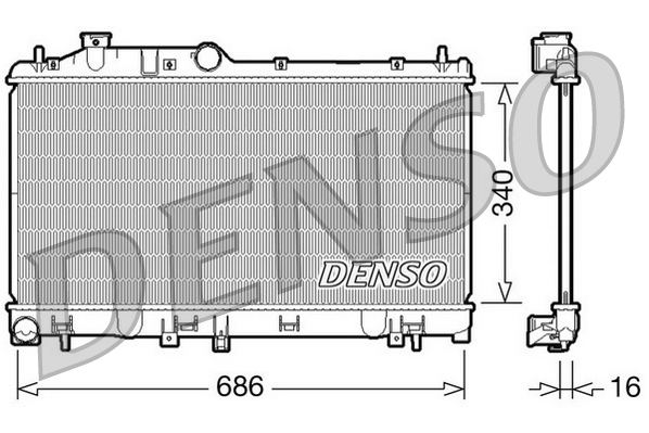 Radiator, engine cooling  Art. DRM36007