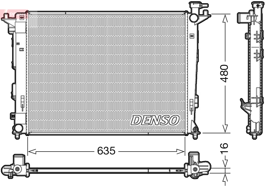 Radiator, engine cooling  Art. DRM41006