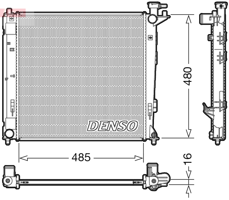 Radiator, engine cooling  Art. DRM41008