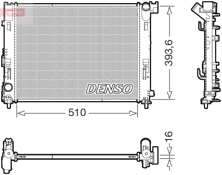 Radiator, engine cooling  Art. DRM46103