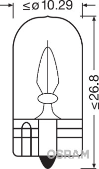 Bulbs Bulb, interior light W3W, W2.1X9.5D, 24 V, 3W (Front axle, Rear axle)  Art. 2841