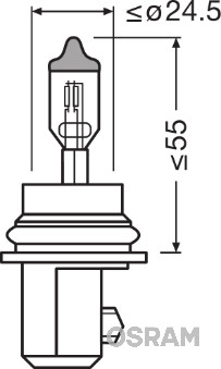 Bulbs Bulb, Headlight HB5, PX29T, 12 V, 60W (HB5)  Art. 9007