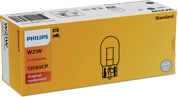 Bulbs Bulb, Warning light W21W, W3X16D, 12 V, 21W (W21W)  Art. 12065CP