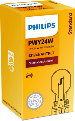 Bulbs Bulb, indicator light PWY24W, WP3.3x14.5/4, 12 V, 24W  Art. 12174NAHTRC1