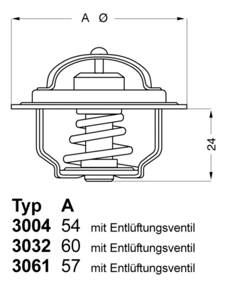 Thermostat, coolant (Front axle)  Art. 300492D1