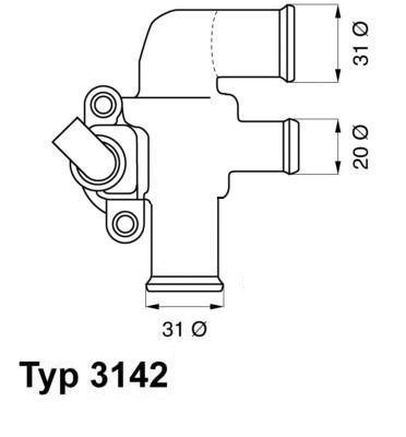 Thermostat, coolant (Front axle)  Art. 314290D