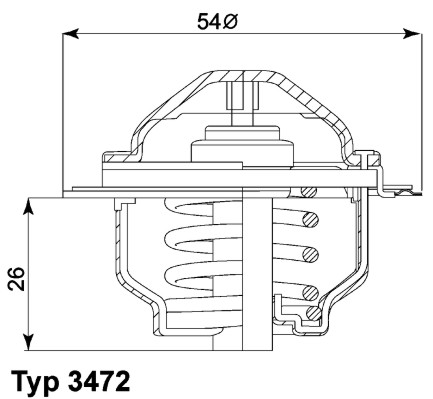 Thermostat, coolant (Front axle)  Art. 347287D