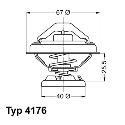 Thermostat, coolant (Front axle)  Art. 417685D