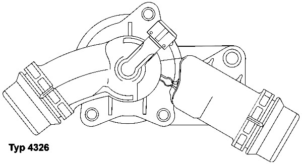 Thermostat, coolant (Rear axle, right)  Art. 432697D