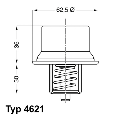 Thermostat, coolant (Front axle)  Art. 462180D